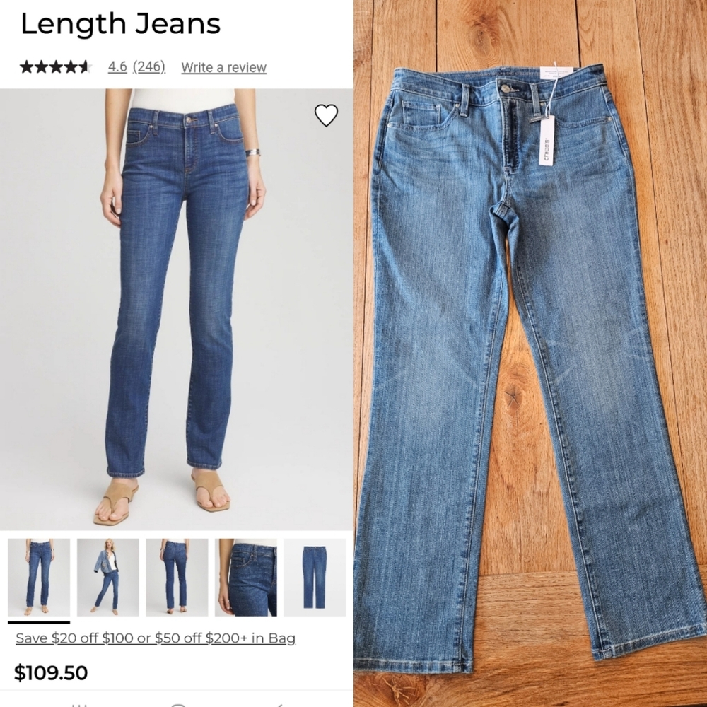 $99 RETAIL! chico's Women's Blue Jeans